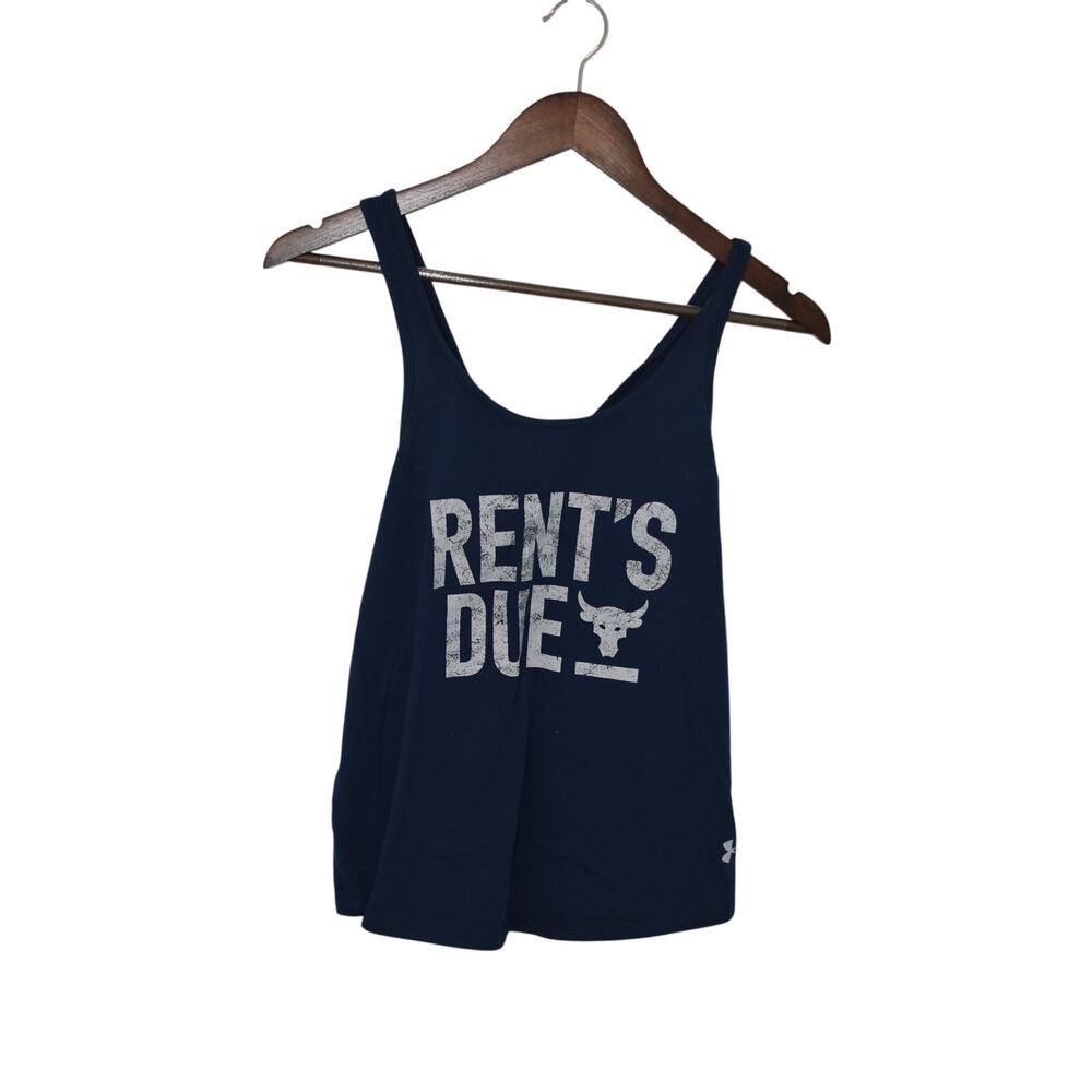 Under Armor Blue Racerback Cross Tank Size XS